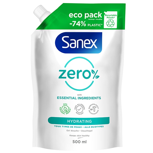 SANEX Zero% Normal Skin Bath Foam 500 ml (Normale en droge huid)