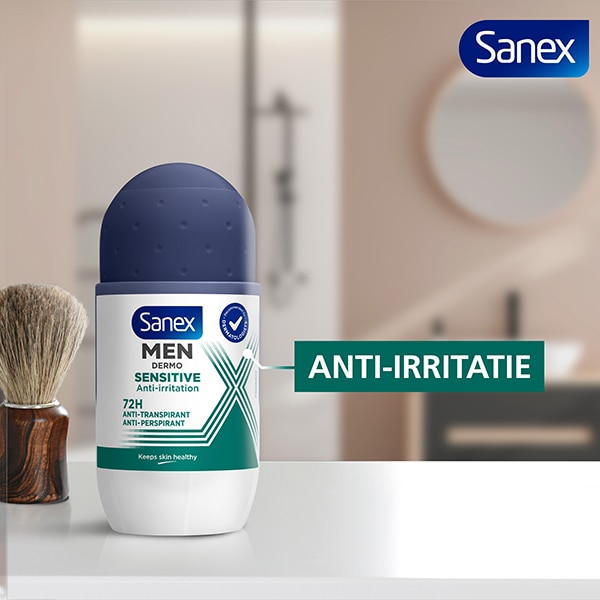 Sanex Men Dermo Sensitive 72H Anti-transpirant Roller voor gevoelige huid