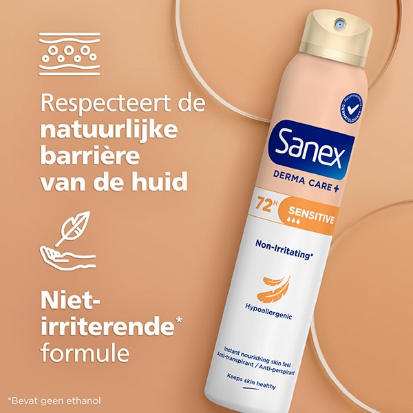 Sanex Derma Care + Sensitive 72h Anti-transpirant Spray Sanex Derma Care + Sensitive 72h Anti-transpirant Spray