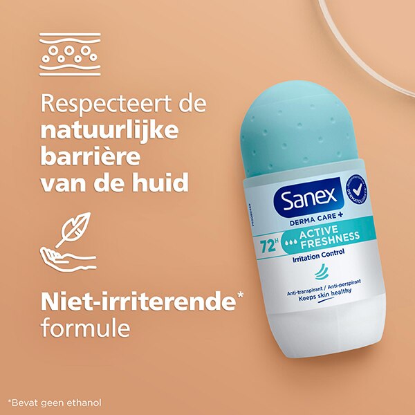 Sanex Derma Care+ Active Freshness 72h Anti-transpirant Roller