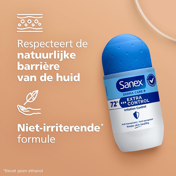 Sanex Derma Care+ Extra Control 72h Anti-transpirant Roller